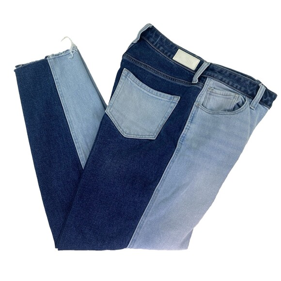 Hollister Jeans Womens 27 Two Tone Distressed High Rise 90s Y2K Denim - Picture 2 of 16
